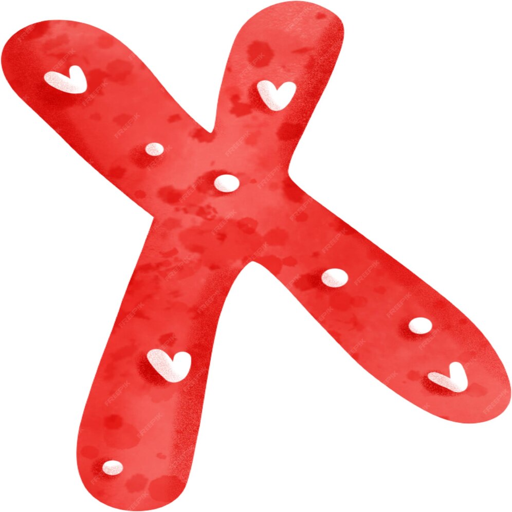 premium-ai-image-valentine-alphabet-x