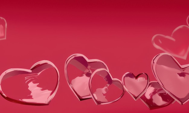 valentine background with hearts