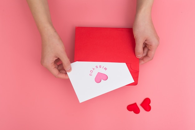 心臓のバレンタインカード