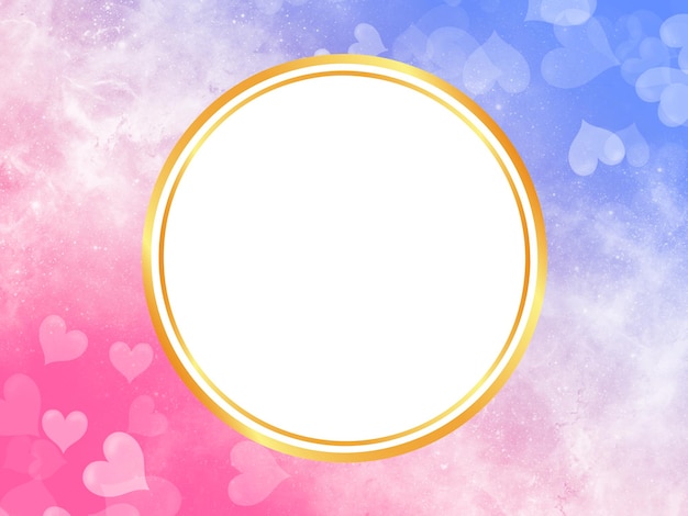 Valentine Circle Frame Background