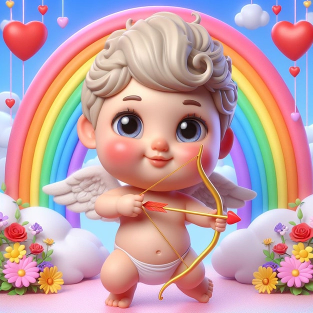 Valentine cupid 3d full color 44