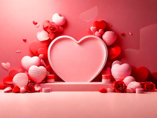 valentine day background minimalist product background cinematography style studio lighting gam