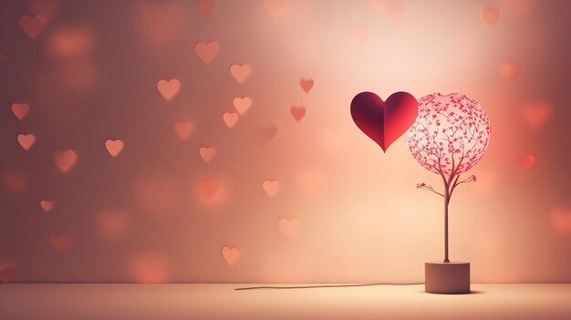 valentine day background with lamp no people shiny background romantic blurred background