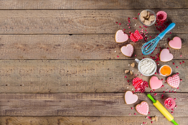 Valentine day baking background