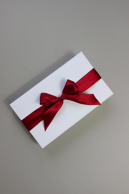valentine day composition: white gift boxes, photo template, background. top view. view from above.