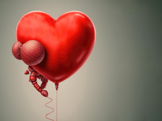 Valentine day A different heart to use as romatic card Generative AI