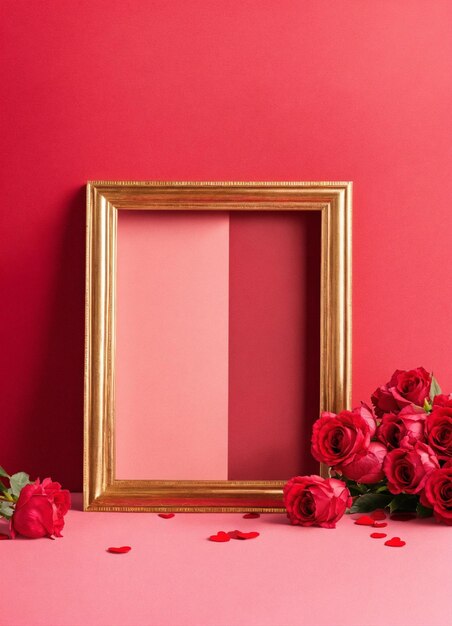 Valentine day mockup copy space