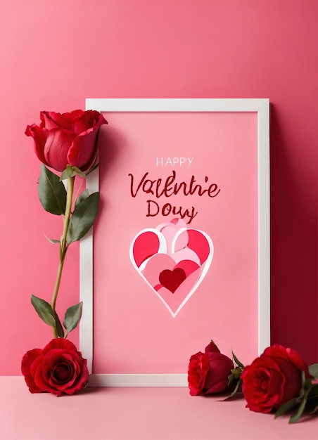 Photo valentine day mockup