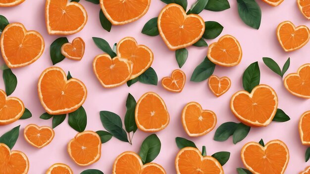 Valentine day orange seamless background pattern