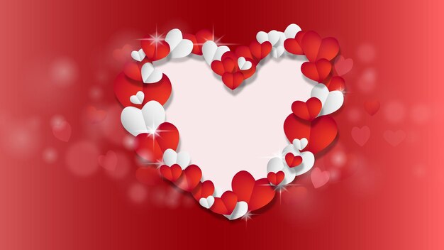 День святого Валентина красное сердце