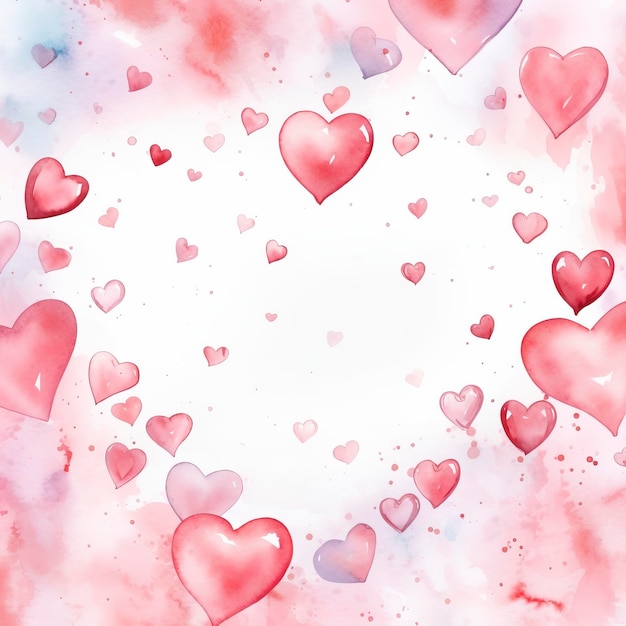 Valentine day watercolor white abstract background with smal hearts v 52 Job ID 44b796e00fbf40a3b64d59d9f71ef72a