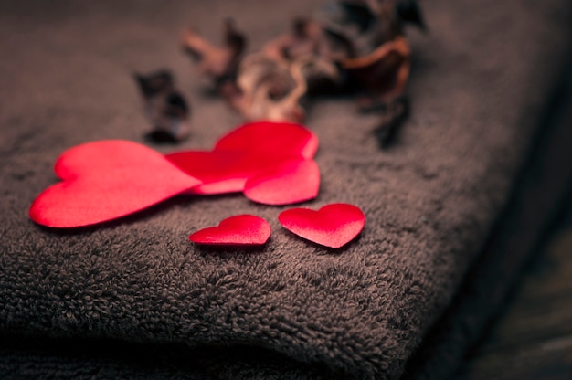 Valentine day Wellness decoration setting spa