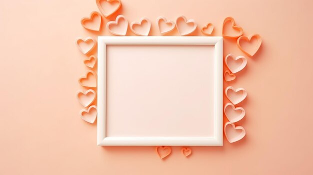 Valentine decoration minimalistic frame Generative AI