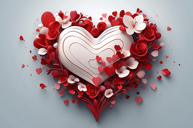 valentine design heart shape on light background