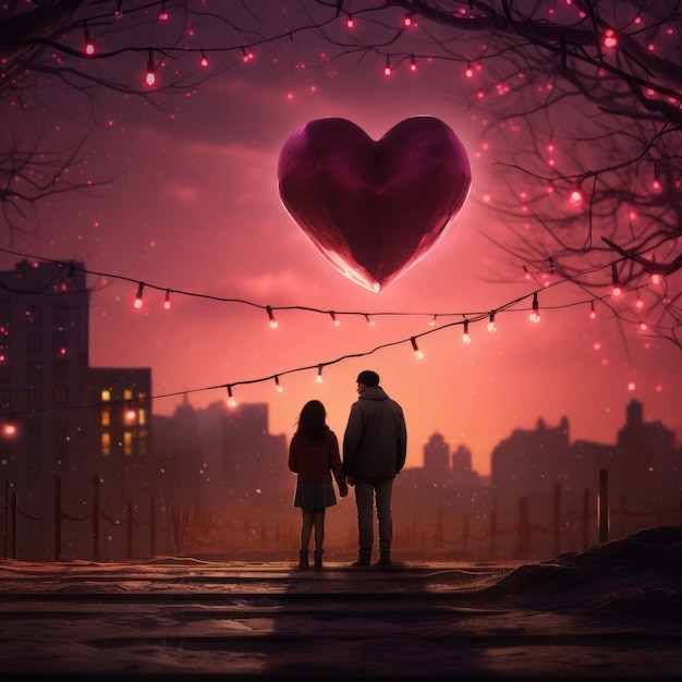 Valentine festival romantic moments with sweet and cozy feeling spread in the air