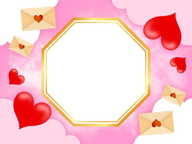 Valentine Frame Heart Background
