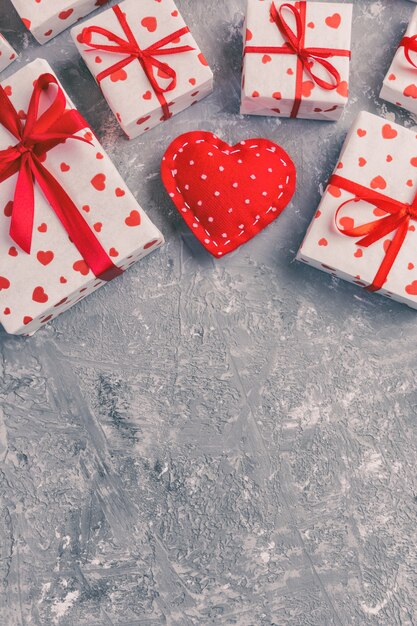 Valentine, geschenkdoos in vakantie wrapper, copyspace