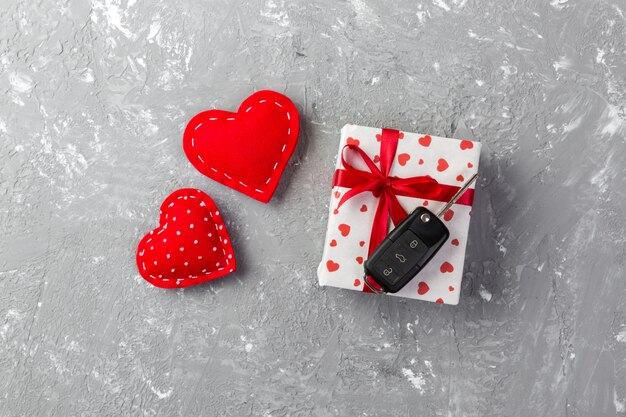 Valentine gift box with car key