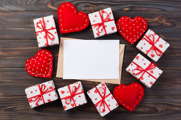 Valentine gift in holiday decoration