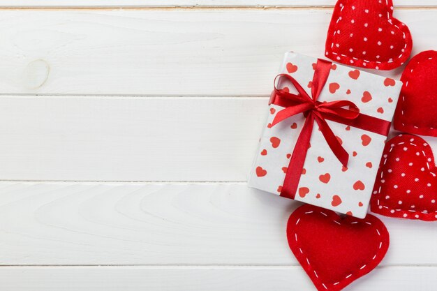 Valentine-gift in vakantiedecoratie, copyspace