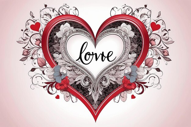 Photo valentine heart card design love