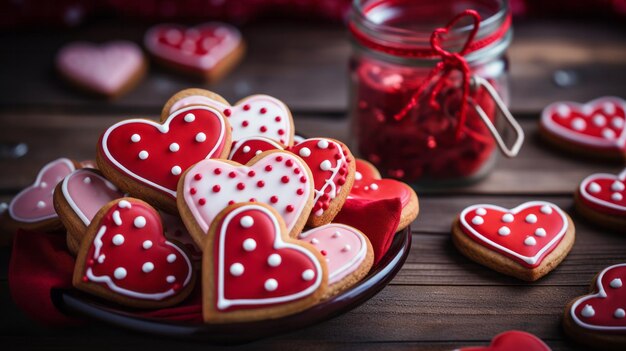 Valentine heart cookies