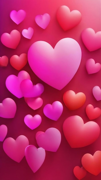 Photo valentine heart gradient abstract background