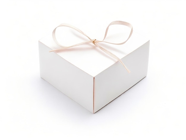 Valentine heart shape gift box white background