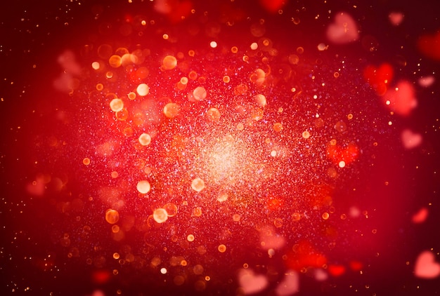 バレンタイン ハート抽象的な赤の背景 StValentine's Day ハートの壁紙
