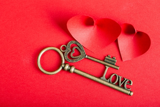 당신의 자물쇠에 대한 발렌타인 키와 발렌타인 데이에 당신의 사랑을 유지