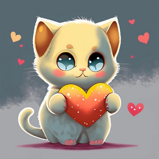 Valentine kitten