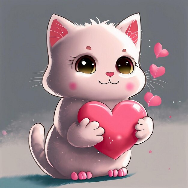 Valentine kitten