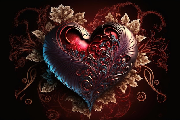 Valentine Love Heart Romance Wallpaper Art Background