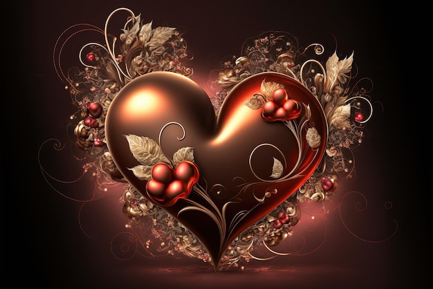 Valentine Love Heart Romance Wallpaper Art Background