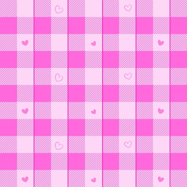 Valentine plaid seamless pattern