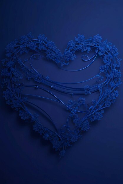 Valentine's blue heart background