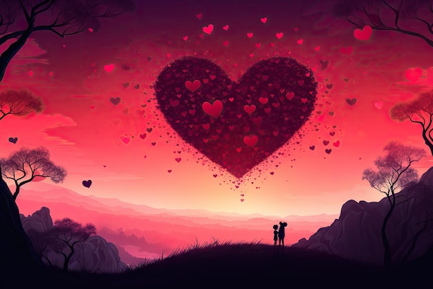 Valentine's day background wallpaper web banner