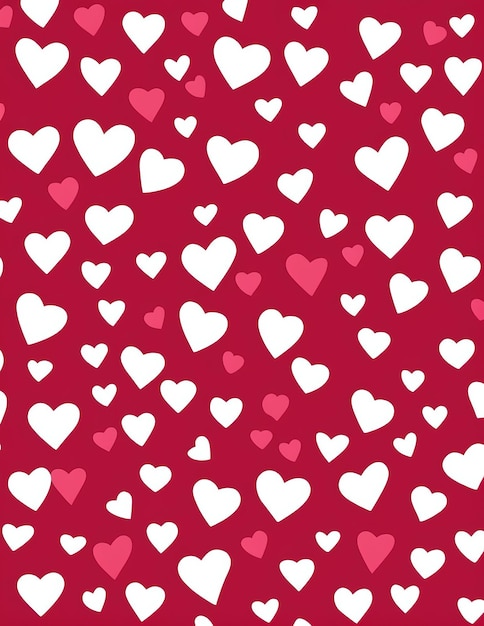 valentine's day background with hearts vector illustration