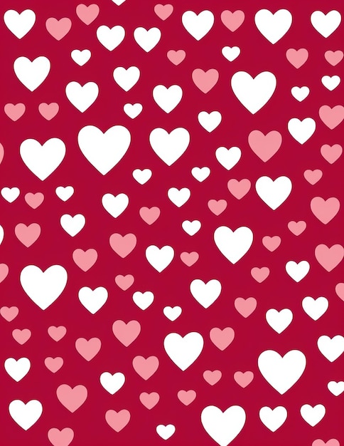 valentine's day background with hearts vector illustration