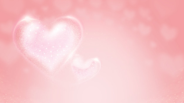 Valentine's day background with hearts.