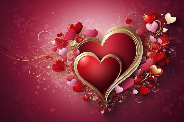 Valentine s day background with hearts