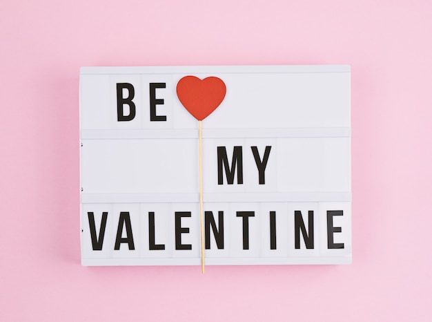 Valentine's day background with light box text