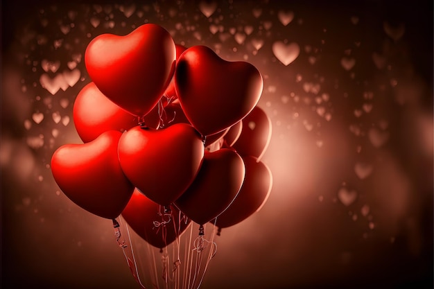 Valentine\'s day balloon heart format