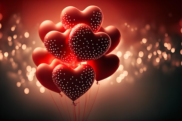 Photo valentine's day balloon heart format