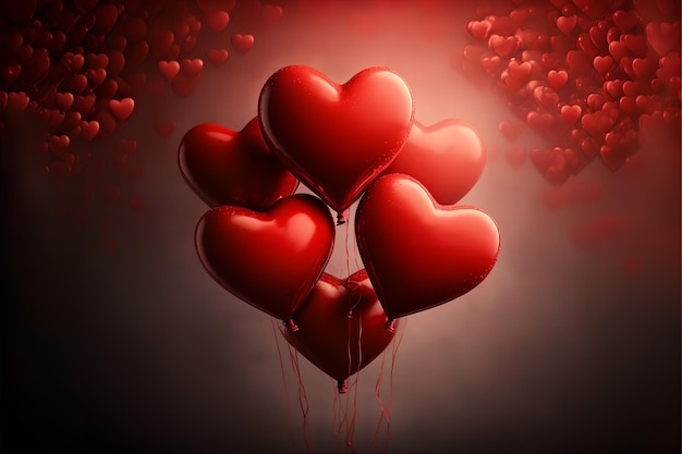 Valentine's Day balloon heart format