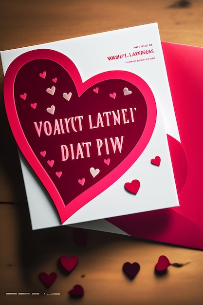 Foto concetto di carta di san valentino generato da ai