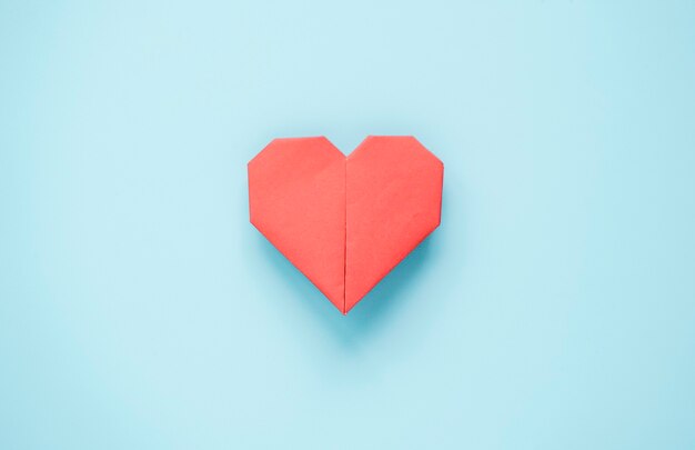 ValentineÃ¢ÂÂs Day concept, Red heart on blue background.