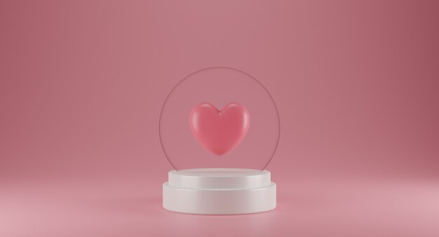 Valentine's Day concept  with ball glass