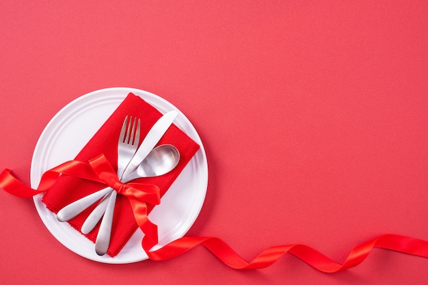 Valentine's Day design concept - Tableware for a romantic meal