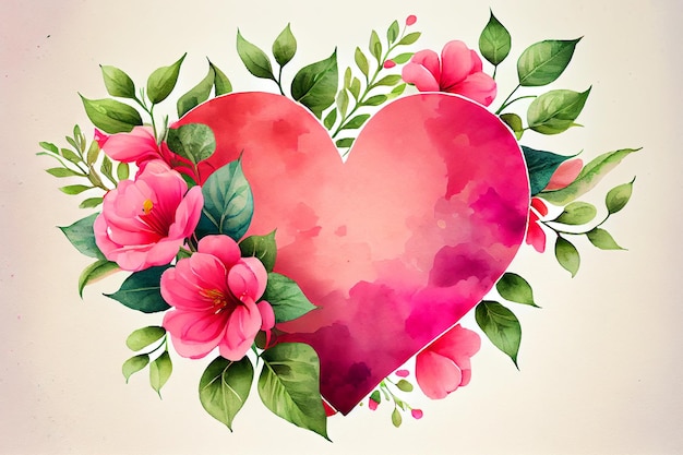 День Святого Валентина цветочная рамка фон